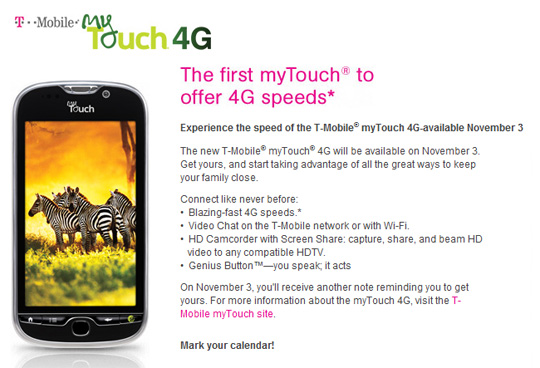 T-mobile myTouch 4G speeds