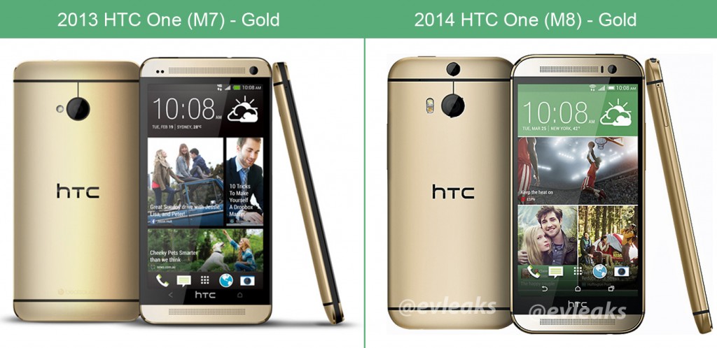 htc-one-2013-versus-2014-gold