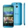 The HTC One (M8) color pallet expands with an Aqua Blue option